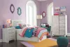 Ashley Furniture B181/53/B100-21 Paxberry - Twin Panel Headboard with Bolt on Bed Frame - Whitewash