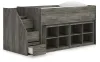 Ashley Furniture B4480B25 Ashley Furniture B4480B25 Frandern - Twin Loft Bed With 2 Bookcase Storages - Gray