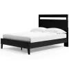 Ashley Furniture EB3392B2 Finch - Queen Panel Platform Bed - Black / Brown