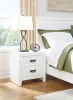 Ashley Furniture B427/31/36/82/97/92(2) Ashley Furniture B427/31/36/82/97/92(2) Binterglen - 6 Pc. - Dresser, Mirror, King Panel Bed, 2 Nightstands - White