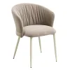 ACME DN07076 Ogin - Arm Chair (Set of 2) - Dark Beige & Natual
