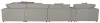 Jackson Furniture Industries 4445/31/59/28/88/8-26 Jackson Furniture Industries 4445/31/59/28/88/8-26 Posh - 8 Piece Modular Sectional With 3 Armless, 3 Corners, 1 Cocktail Ottoman, 1 Console - Dove