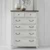 Liberty Furniture 237-BR41 River Place - 6 Drawer Chest - Riverstone White & Tobacco