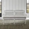 Liberty Furniture 237-C9101B River Place - Panel Back Bench - Riverstone White & Tobacco