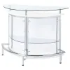 CoasterEssence 101066 Amarillo - Freestanding Glass Top Home Bar Wine Cabinet - White