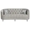 CoasterElevations 508461-S3 Avonlea - 3 Piece Upholstered Sloped Arm Sofa Set Velvet - Pearl Silver