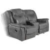 CoasterEveryday 650355 Conrad - Upholstered Padded Arm Glider Loveseat - Gray
