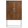 Coaster Fine Furniture 950318 Borman - 2 Door Home Bar Cabinet Wine Storage - Walnut And Black