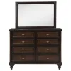 Coaster Fine Furniture 223633M Andover - 8-Drawer Dresser And Mirror - Dark Oak