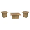 Coaster Fine Furniture 708068-S3 Devar - 3 Piece Square Coffee And End Table Set - Mango
