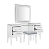 Liberty Furniture 781-BR-VN Reflections - 3 Piece Vanity Set - Pearl White & Rhinestone