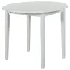 Coaster Fine Furniture 130005WHT Bucknell - 3 Piece Round Drop Leaf Dining Table Set - White