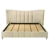 Coaster Fine Furniture 315956KE Evelyn - Upholstered Eastern King Panel Platform Bed - Ivory