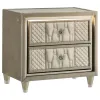 Coaster Fine Furniture 222661Q-S4B Lorient - 4 Piece Queen Bedroom Set With LED Flame Box Dresser - Ivory And Camel