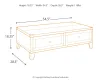Ashley Furniture T901-9 Todoe - Lift Top Cocktail Table - Dark Gray