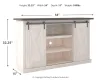 Ashley Furniture W287-48 Ashley Furniture W287-48 Dorrinson - Medium TV Stand - White