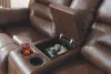 Ashley Furniture 3990496 Ashley Furniture 3990496 Stoneland - DBL REC PWR Loveseat w/Console - Chocolate