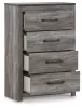 Ashley Furniture B1290-44 Bronyan - Four Drawer Chest - Dark Gray