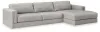 Ashley Furniture 57404S2 Ashley Furniture 57404S2 Amiata - 2-Piece Sectional With Raf Corner Chaise - Glacier