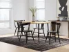 Ashley Furniture D501/25/02(2) Gretlynn - 5 Pc. - Dining Room Table, 4 Side Chairs - Black / Natural