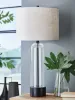 Ashley Furniture L430944 Kerrbrook - Glass Table Lamp - Clear / Black