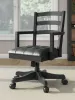 Ashley Furniture H664/34/34R/01A/70 Wildenauer - 4 Pc. - Home Office Desk And Return, Swivel Desk Chair, Bookcase - Brown / Black