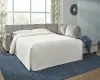 Ashley Furniture 87214S3 Ashley Furniture 87214S3 Altari - Right Arm Facing Corner Chaise With Sleeper 2 Pc Sectional - Alloy