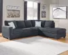 Ashley Furniture 87213S2 Ashley Furniture 87213S2 Altari - Right Arm Facing Chaise 2 Pc Sectional - Slate
