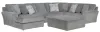 Jackson Furniture Industries 2477/30/72/75/28-28 Jackson Furniture Industries 2477/30/72/75/28-28 Glacier - 3 Piece Sectional With LSF Chaise, Comfort Coil Seating, 9 Included Accent Pillows And Cocktail Ottoman - Shark