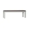 Liberty Furniture 182-C9001B Brook Bay - Upholstered Dining Bench - Textured White / Carbon Gray