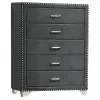 CoasterEveryday 223381KE-S5 Melody - 5 Piece Eastern King Bedroom Set - Gray