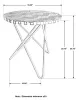 CoasterEssence 935878 Xenia - Round Bone Inlay Accent Side Table - White And Gold