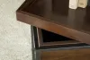CoasterEssence 936007 Ondrej - Square Accent Side Table Removable Tray - Dark Brown