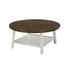 New Classic T3527-3P Flaherty - 3 Piece Occasional Set (1 Coffee & 2 End Tables) - Brown / White