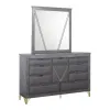 New Classic 00-B1826-DM New Classic 00-B1826-DM Symmetry - Dresser & Mirror - Gray