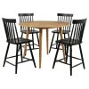 Coaster Fine Furniture 122508-S5B Andrews - 5 Piece Round Counter Dining Set - Light Ash And Black