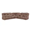 New Classic 20-2505B-3PMW New Classic 20-2505B-3PMW Morello - 3 Piece P1 Sofa/Loveseat/Wedge With Power Footrest - Brown