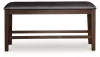 Ashley Furniture D596-09 Ashley Furniture D596-09 Haddigan - Double Counter Height Upholstered Bench - Dark Brown