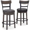 Ashley Furniture D388-224 Caitbrook - UPH Swivel Barstool  - Gray