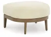 Ashley Furniture P671-814 Serene Bay - Ottoman With Cushion - Dark Brown / White