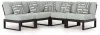 Ashley Furniture P490P2 Ashley Furniture P490P2 Beachloft - 5-Piece Outdoor Sectional - Black / Gray