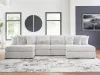 Ashley Furniture PC59106S4 Ashley Furniture PC59106S4 Cuddle Plush - 4-Piece Sectional With 2 Armless Chaises - Arctic