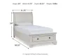 Ashley Furniture B742B12 Ashley Furniture B742B12 Robbinsdale - Twin Sleigh Storage Bed - Antique White