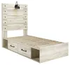 Ashley Furniture B192B13 Ashley Furniture B192B13 Cambeck - Twin Panel Bed With Side Storage Drawers - Whitewash