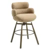 ACME DN03808 ACME DN03808 Jena - Counter Height Chair With Swivel - Taupe & Bronze