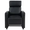 CoasterEveryday 600181-S5B Toohey - 7 Piece Upholstered Tufted 5-Seater Recliner Living Room Set - Black