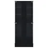 Coaster Fine Furniture 950398 Cabra - 4-Door LED Curio Display Cabinet - Black High Gloss