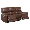 Coaster Fine Furniture 610264P Greenfield - Upholstered Power Reclining Sofa - Saddle Brown