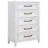 CoasterEveryday 224845 Marielle - 5-Drawer Bedroom Chest - Distressed White