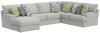 Jackson Furniture Industries 2340/75/30/72-28 Jackson Furniture Industries 2340/75/30/72-28 Stockbridge - 3 Piece Sectional With Comfort Coil Seating And 9 Included Accent Pillows (Left Side Facing Chaise) - Slate